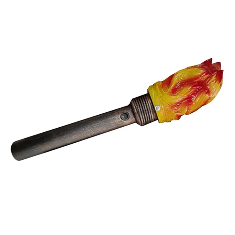 Realistic Flame Torch Props com luzes LED, Handheld Torch para jogos, esportes, competição, tema, halloween, natal