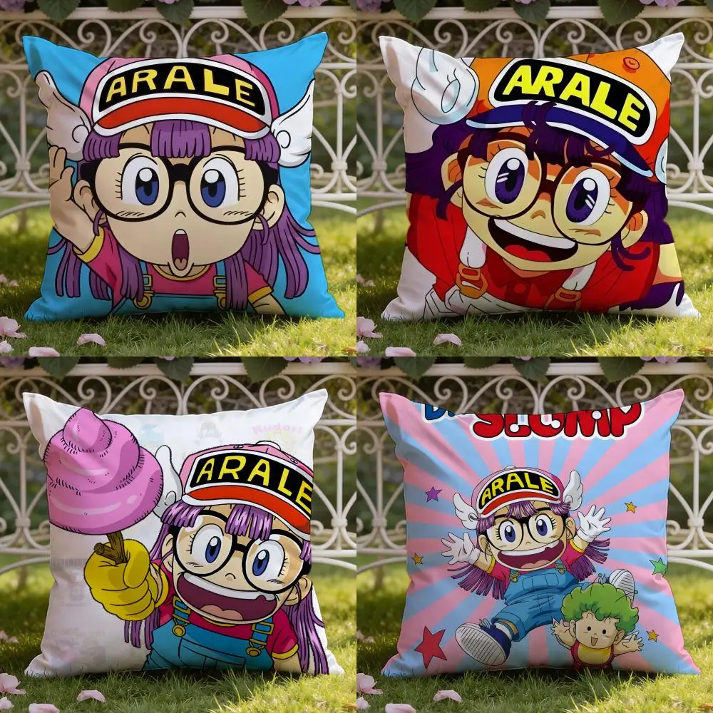 Kawaii D-Dr. Slump Kissenbezug für Zuhause und Auto, Dual-Scene-Kissenbezug: Wendebar für Premium-Komfort