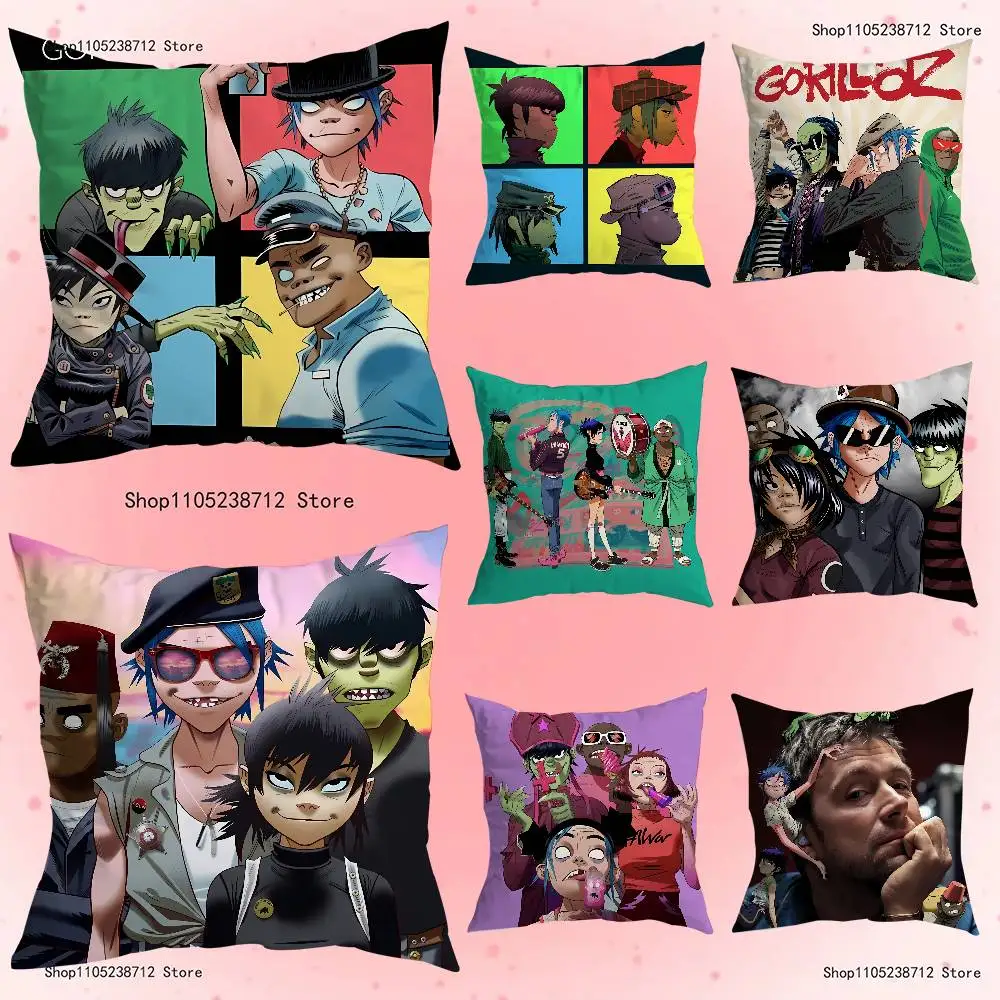 

Virtual Singer G-Gorillaz-S Band Pillow Case Cushion Cover Home Decor Birthday Gift Pillowcover