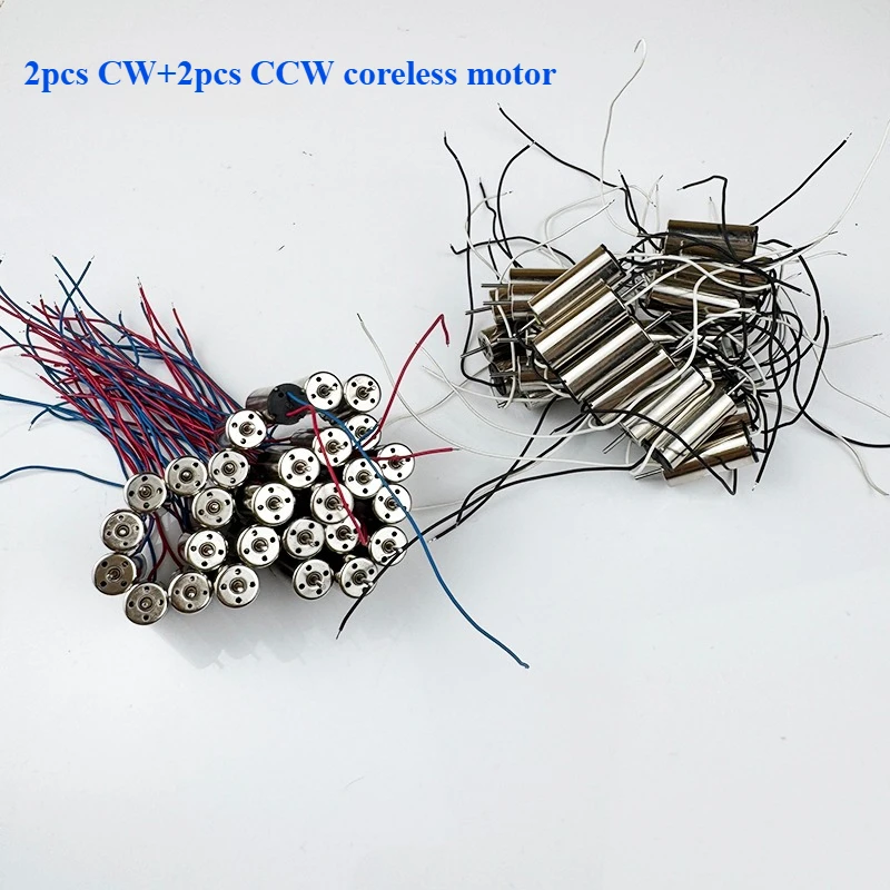 4pcs/lot Micro 2pcs CW+2pcs CCW 8.5mm*20mm Coreless Motor DC 3V 3.7V High Speed 50000RPM for RC Drone Quadcopter Airplane