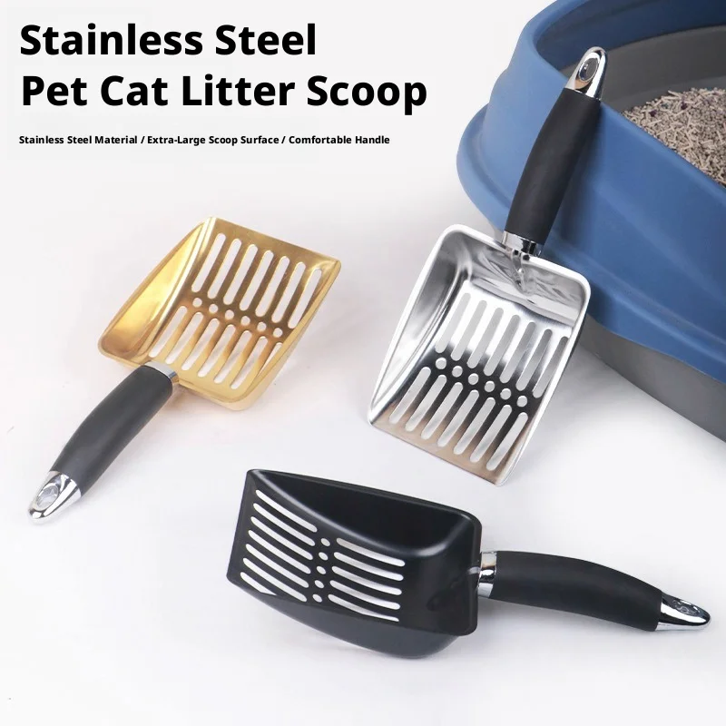 Cat Sand Cleaning For Dog Cat Clean Feces Supplies Cat Litter Shovel Pet Cleanning Tool Pet Products Metal Long Handle Scoop