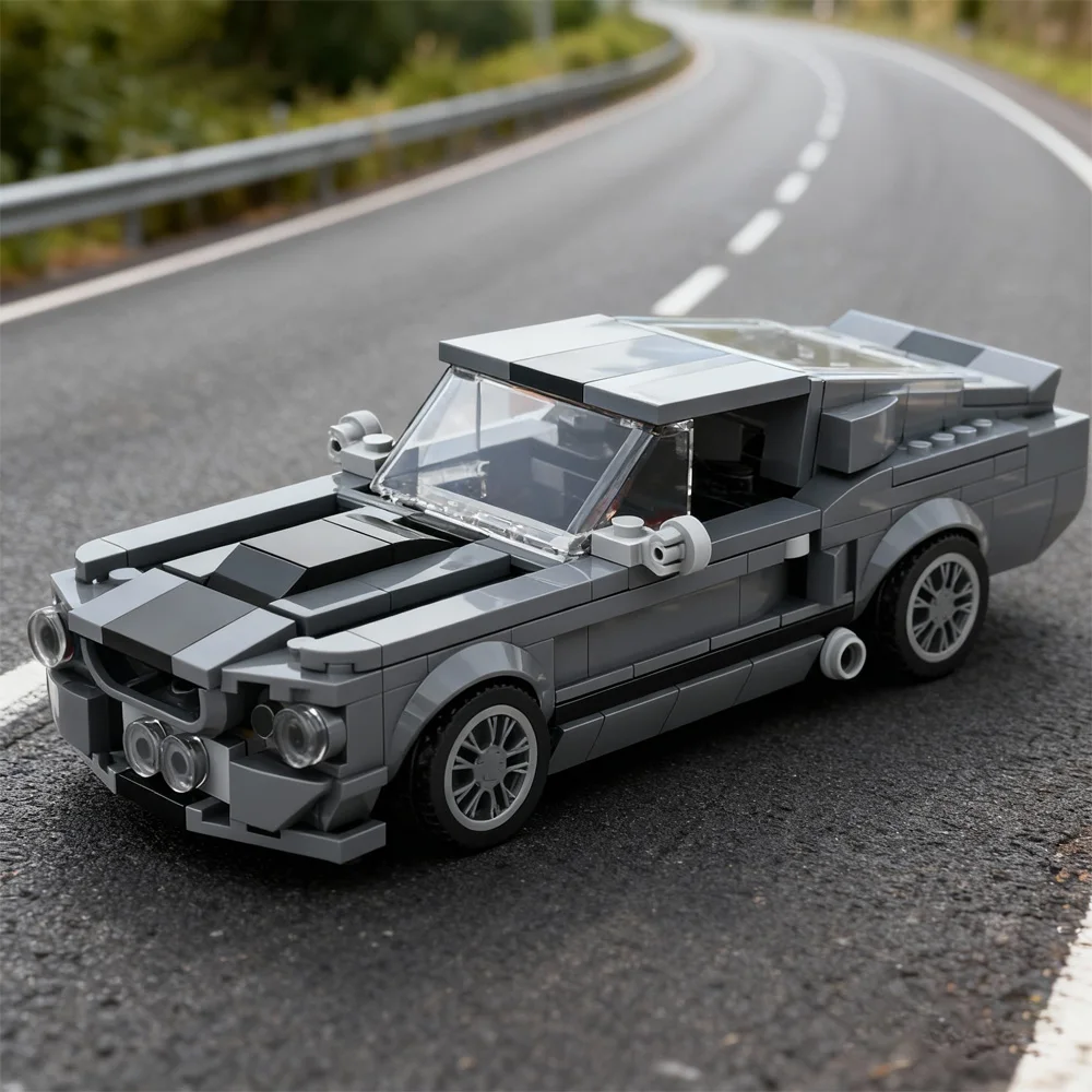 Klocki konstrukcyjne Gobricks MOC City, model sportowego samochodu, wyścigowy, szybki, do samodzielnego montażu, zabawka dla dzieci, prezent.