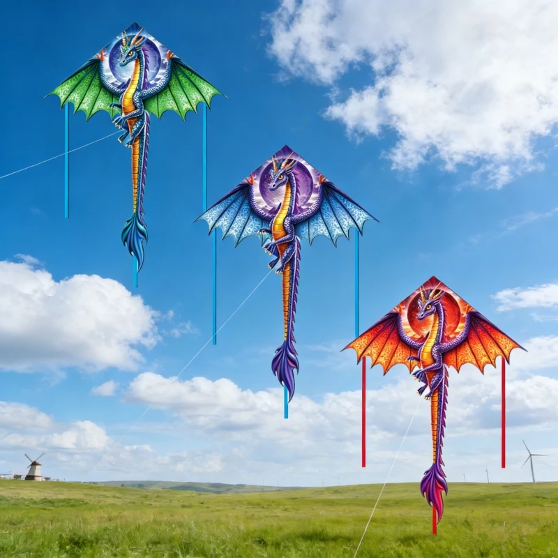 

New Dragon Kites flying nylon kite string line outdoor fun toys eagle kite parafoil bird kites for sale traction kites factory