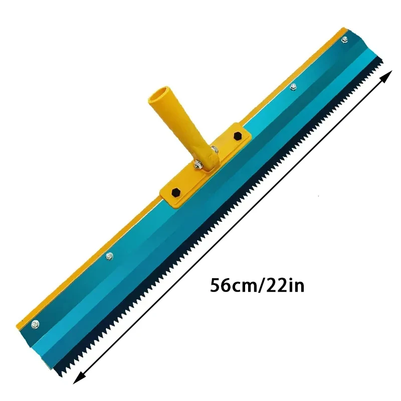 Standing push blade, cement self leveling scraper, epoxy floor bottom plate, trowel tool, toothed rake