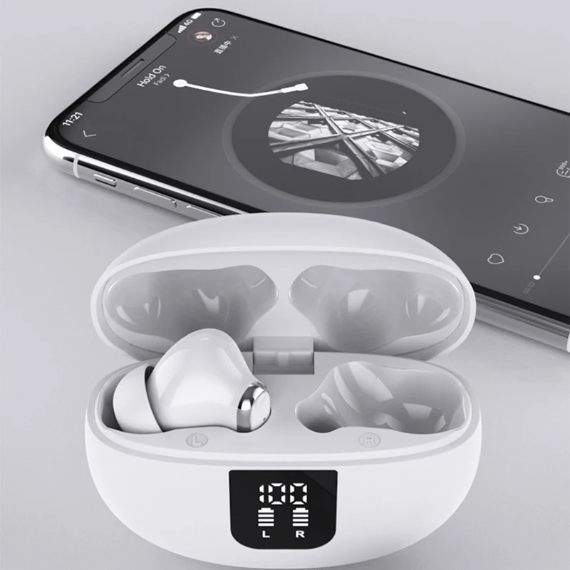 com bluetooth tws fone de ouvido microfone duplo silencioso bateria de longa duração clara chamada voz display digital sem fio no ouvido fone de ouvido