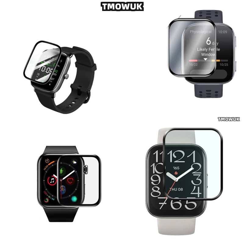 

Reinforced Corners Film For Amazfit BIP 3 5 6 U Pro Active Unity GTS 2E 2 3 4 MINI, Drop Safety.