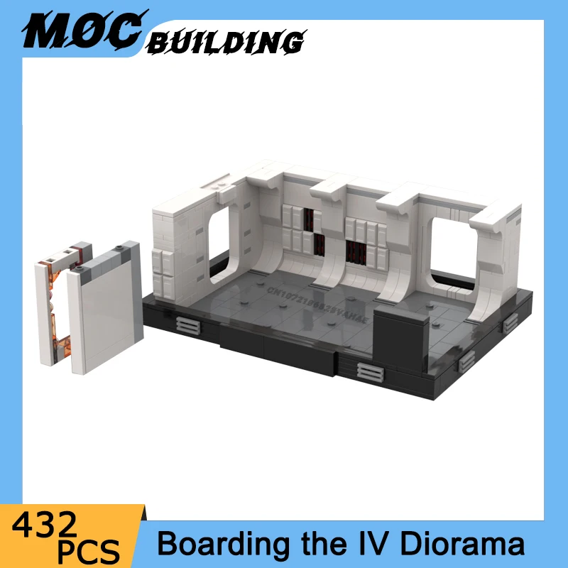 

MOC Famous Space Movie Scene Boarding The IV Diorama Building Blocks DIY Assemble Creative Bricks Collection Display Toys Gifts