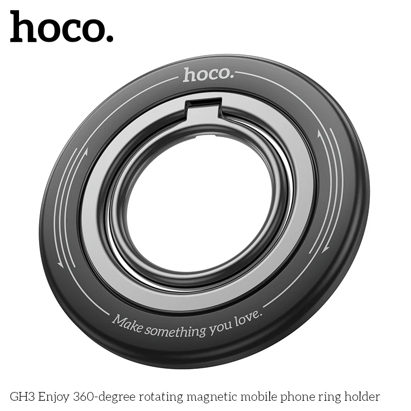 HOCO GH3 MagSafe soporte de anillo magnético soporte plegable portátil soporte de agarre extraíble soporte para teléfono