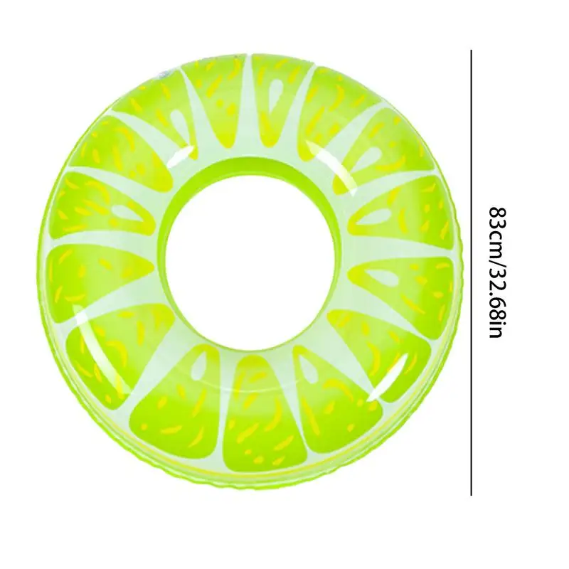 Inflatable Fruit Swimming Rings Orange Lime Watermelon Kiwi Swim Tube Raft Fun Large Portable Pool Ring For summer Water Game images - 6