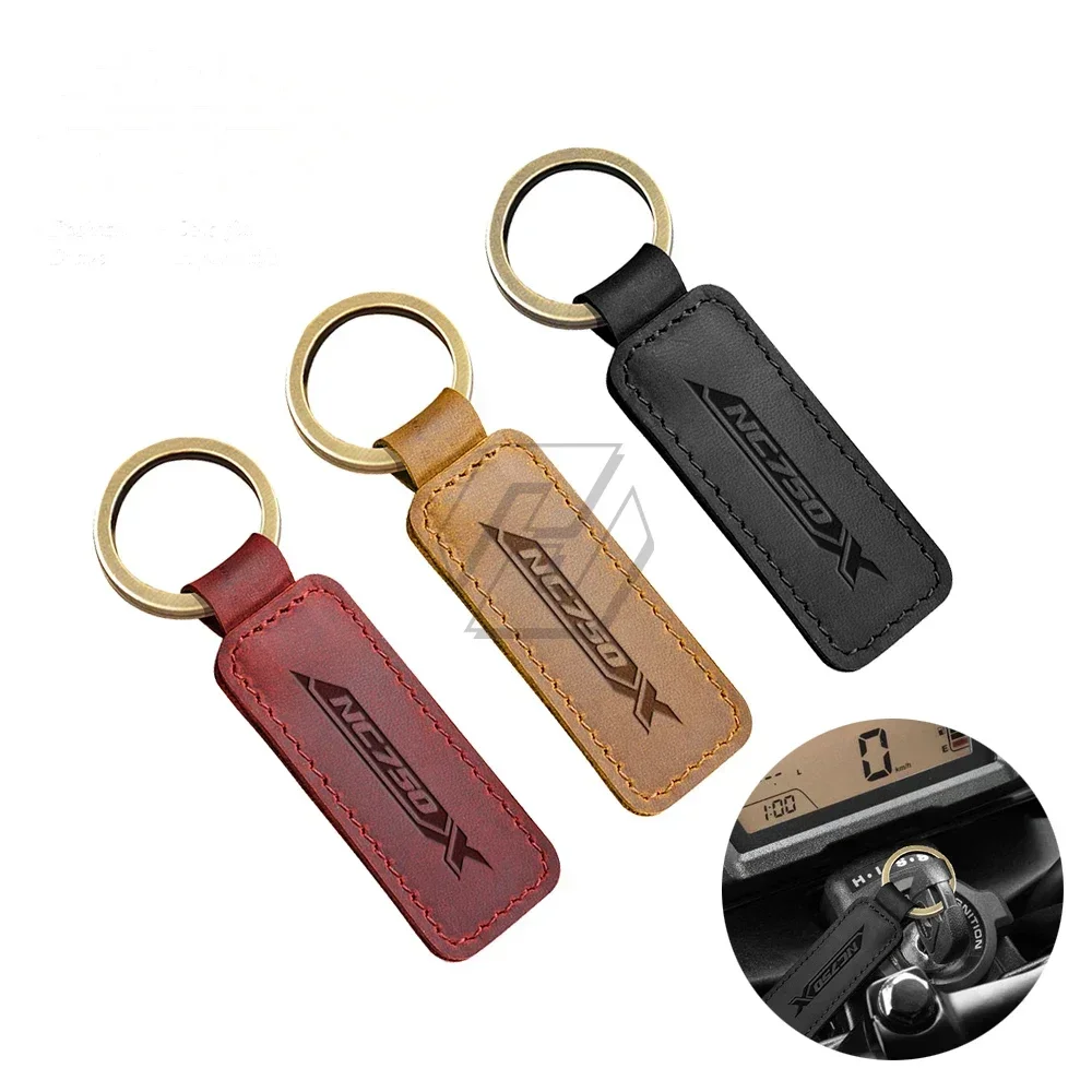 

For Honda NC750X NC 750X ABS Motorcycle Cowhide Keychain Key Ring