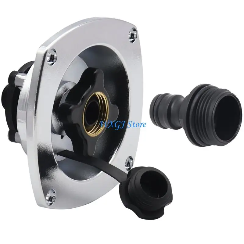 

37JE Universal RVs Water Fill Inlet Builtin Check Valves Hose Adapter Not Return Leak Prevention Mechanism PP Construction