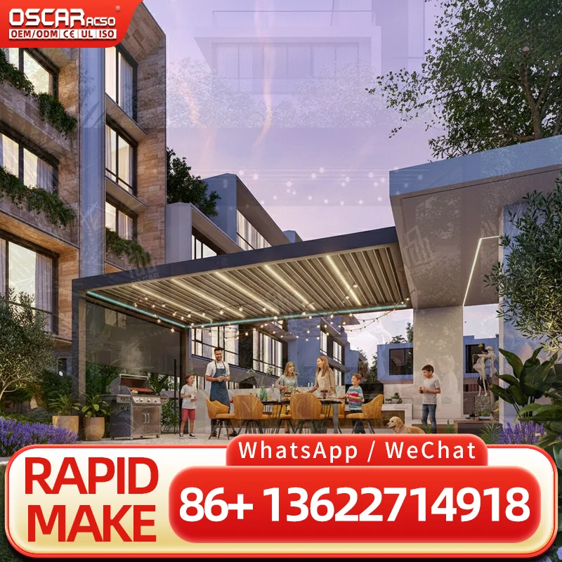 2026 Best Aluminium Pergola with Solid Roof and Aluminum Roofing Sheets Ideal for Gardens Patios and Balconies pergola