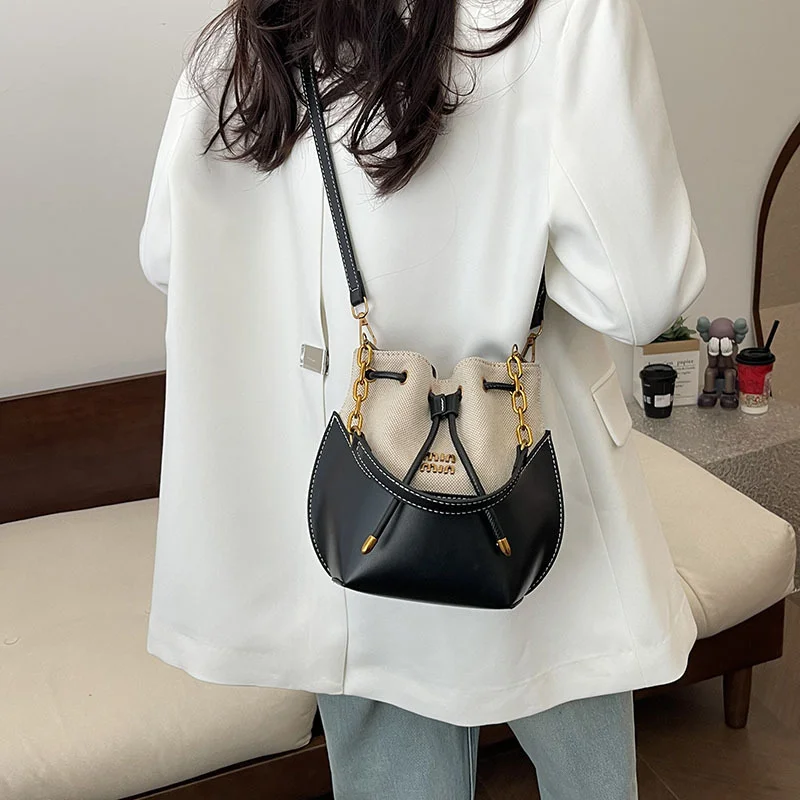 

Women's Fashion Casual Bucket Bag Vintage Shoulder Bag Personalized Fashion Handbag