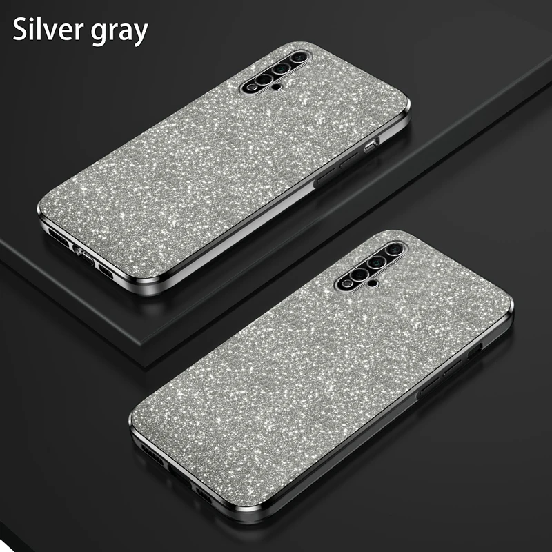 For Honor 20 Case Honor 20s Phone Case YAL-L21 YAL-AL50 YAL-TL50 Luxury Gradient Glitter Plating Silicone Back Cover Funda