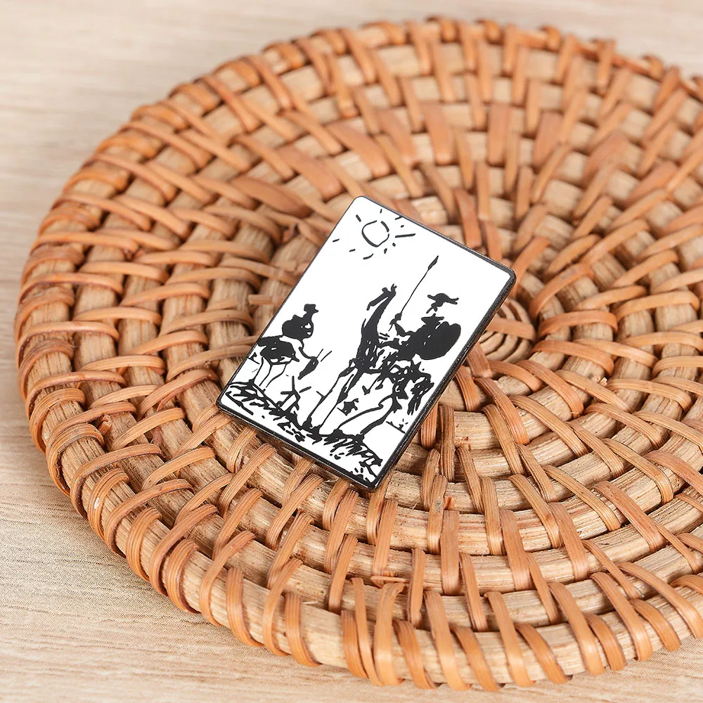 Pablo Picasso Don Quixote Anstecknadel, Vintage-Ölgemälde-Brosche aus dem Jahr 1955, Graffiti-Schmuck, Geschenk für Künstler – Detail 5