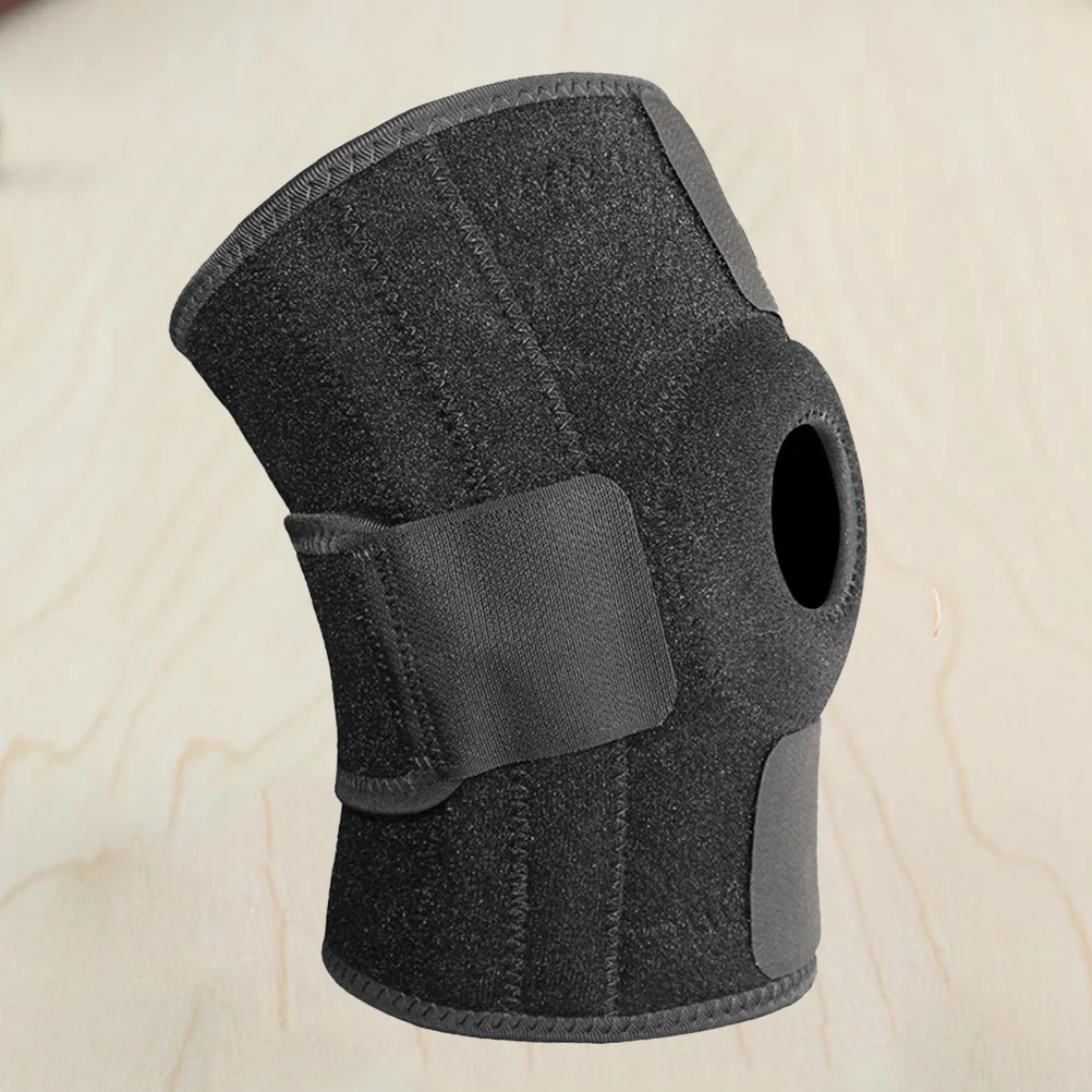 

1Pcs Knee Pad Breathable Sports Knee Support with 4 Metal Springs Adjustable Strap for Outdoor Running Climbing Injury