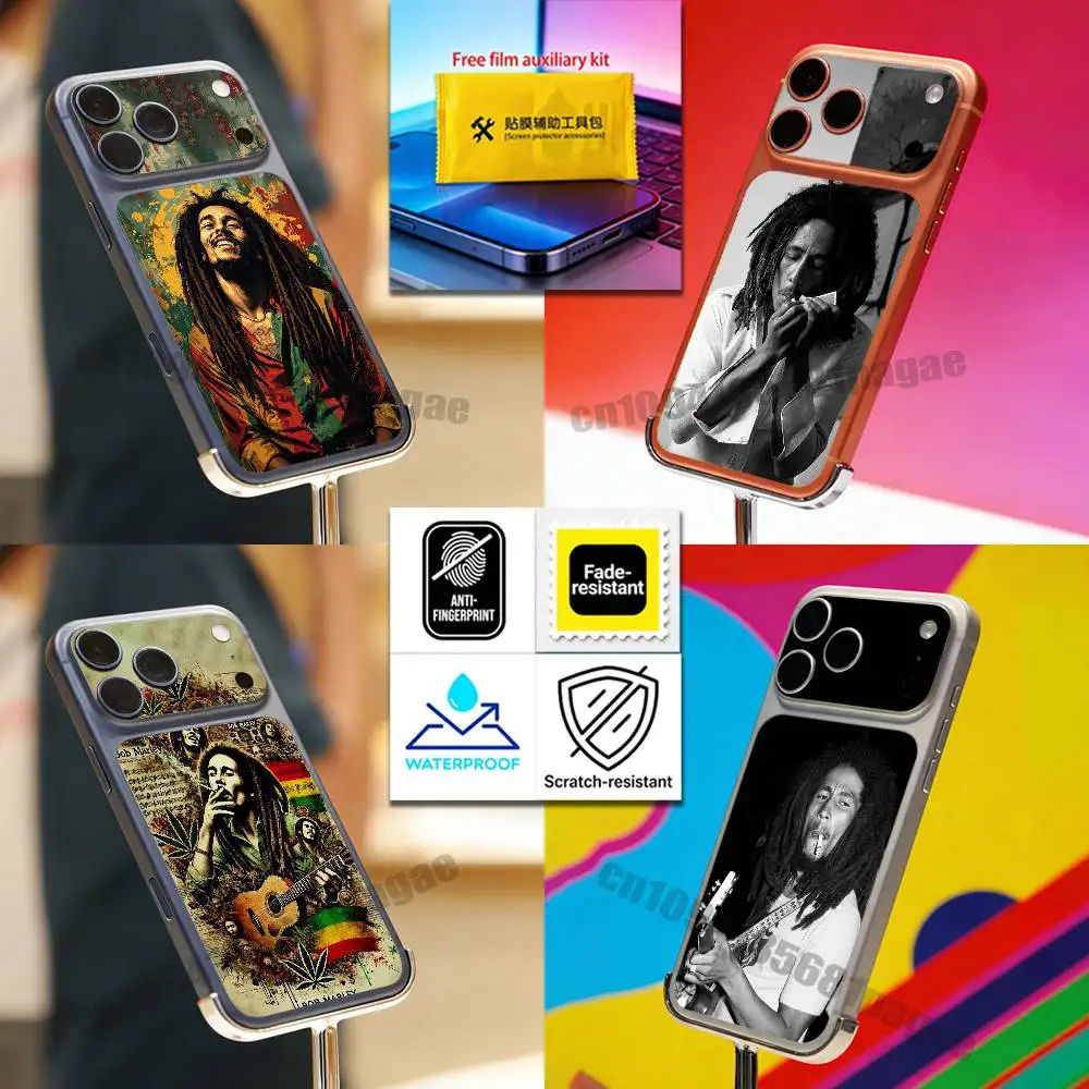 

For B-Bob Marley Exodus iPhone 17 Pro Max Phone Back Film Decal Skin Wrap Protective Sticker Full Cover