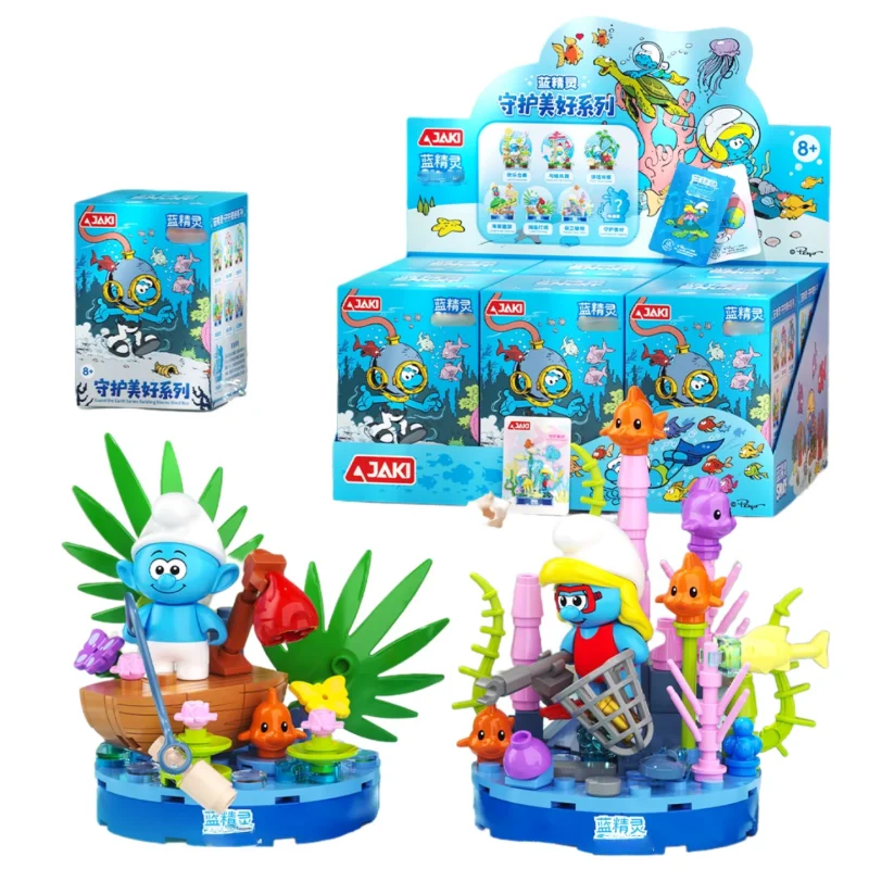 Blue Elf Bouwstenen Bewaken De Mooie Onderwaterwereld Construct Blind Dozen Kinderpuzzel Speelgoed Kerstcadeaus