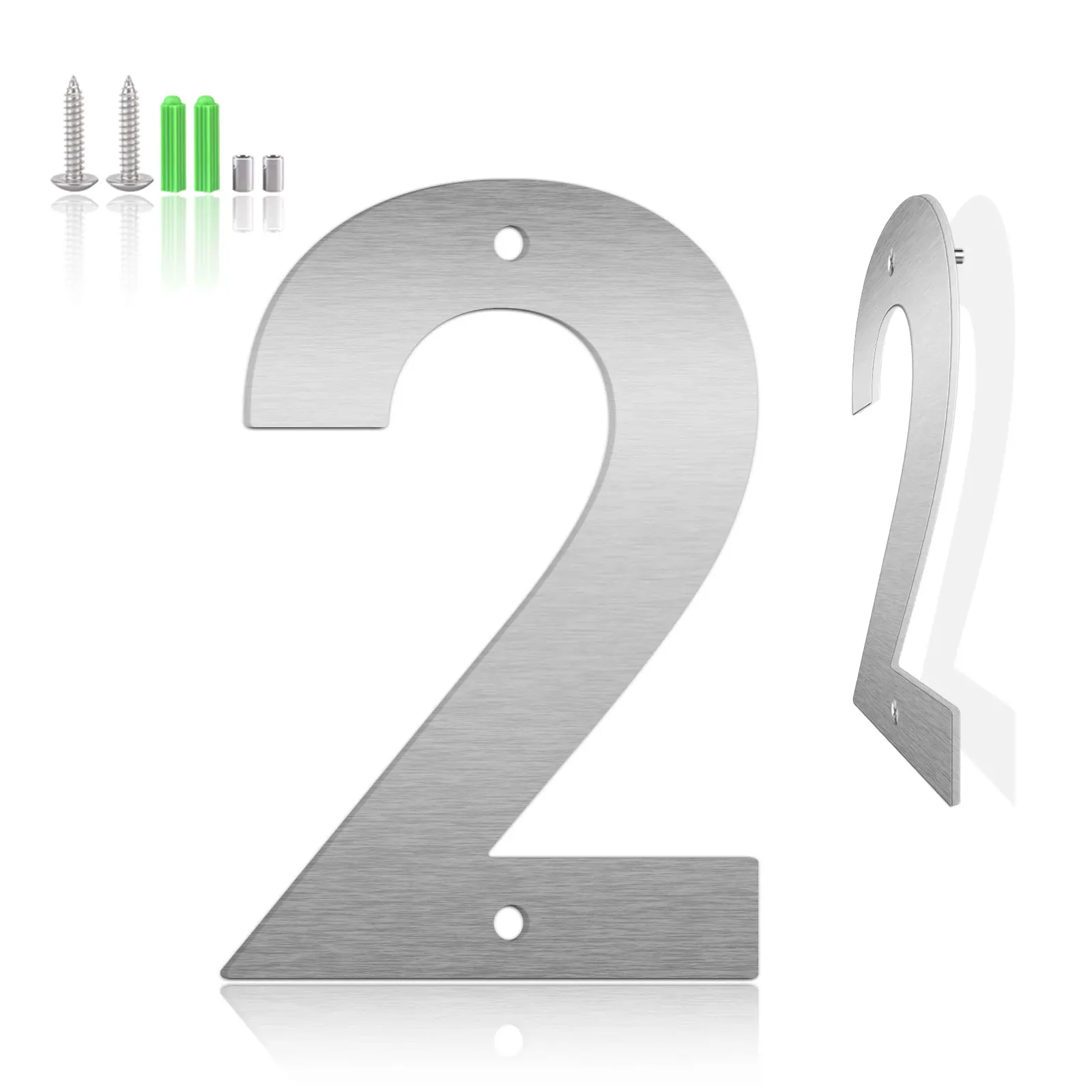 

Stainless stell size 3-8 inch waterproof home outdoor decor floating letter numbers metal sign room door number signs Plaques