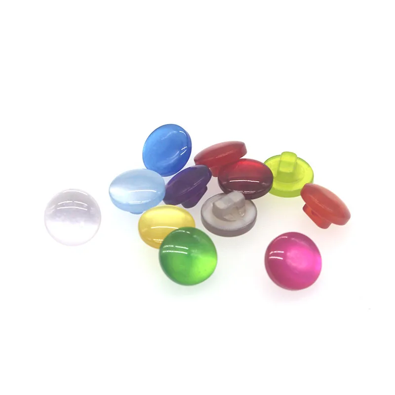 50pcs Acrylic Sewing Buttons Scrapbooking Round Candy 15 Colors Shank 11mm Dia. Costura Botones Decorate bottoni botoes