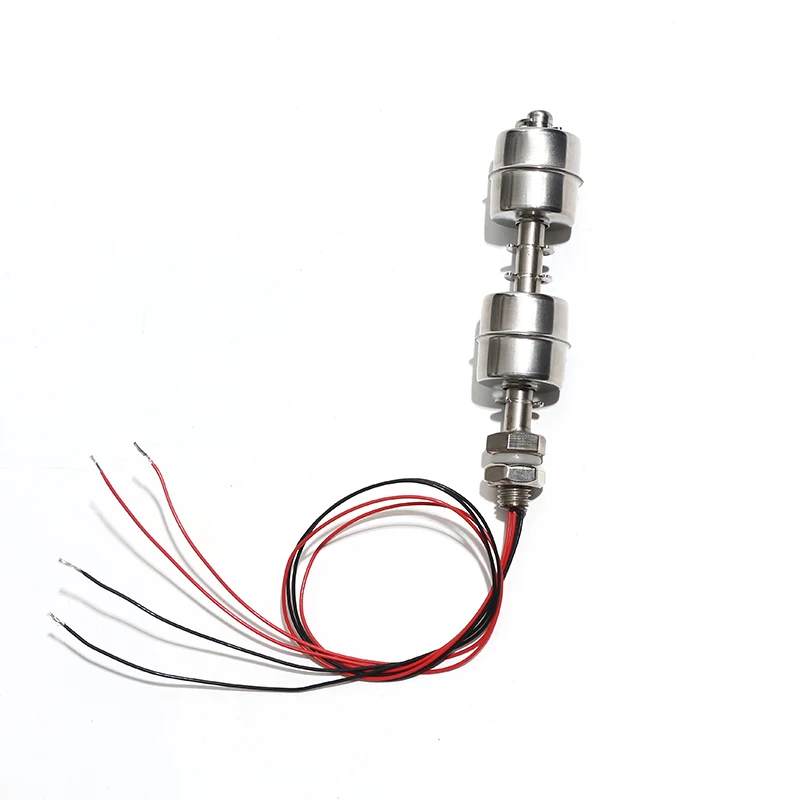 1PC ステンレス鋼ダブルフローティングボールスイッチ調整可能な水位自動誘導コントローラ Length100mm-600mm