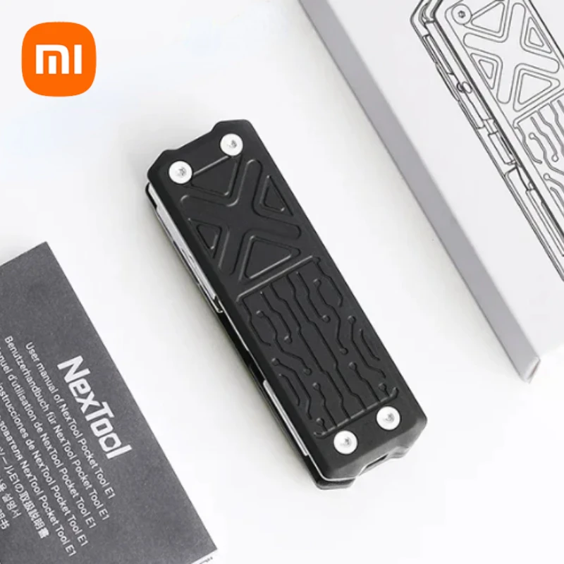 xiaomi nextool e1 pocket multitool 10 em mini home life faca dobravel ao ar livre alicates tesoura chave de fenda cortador afiado mais novo 01