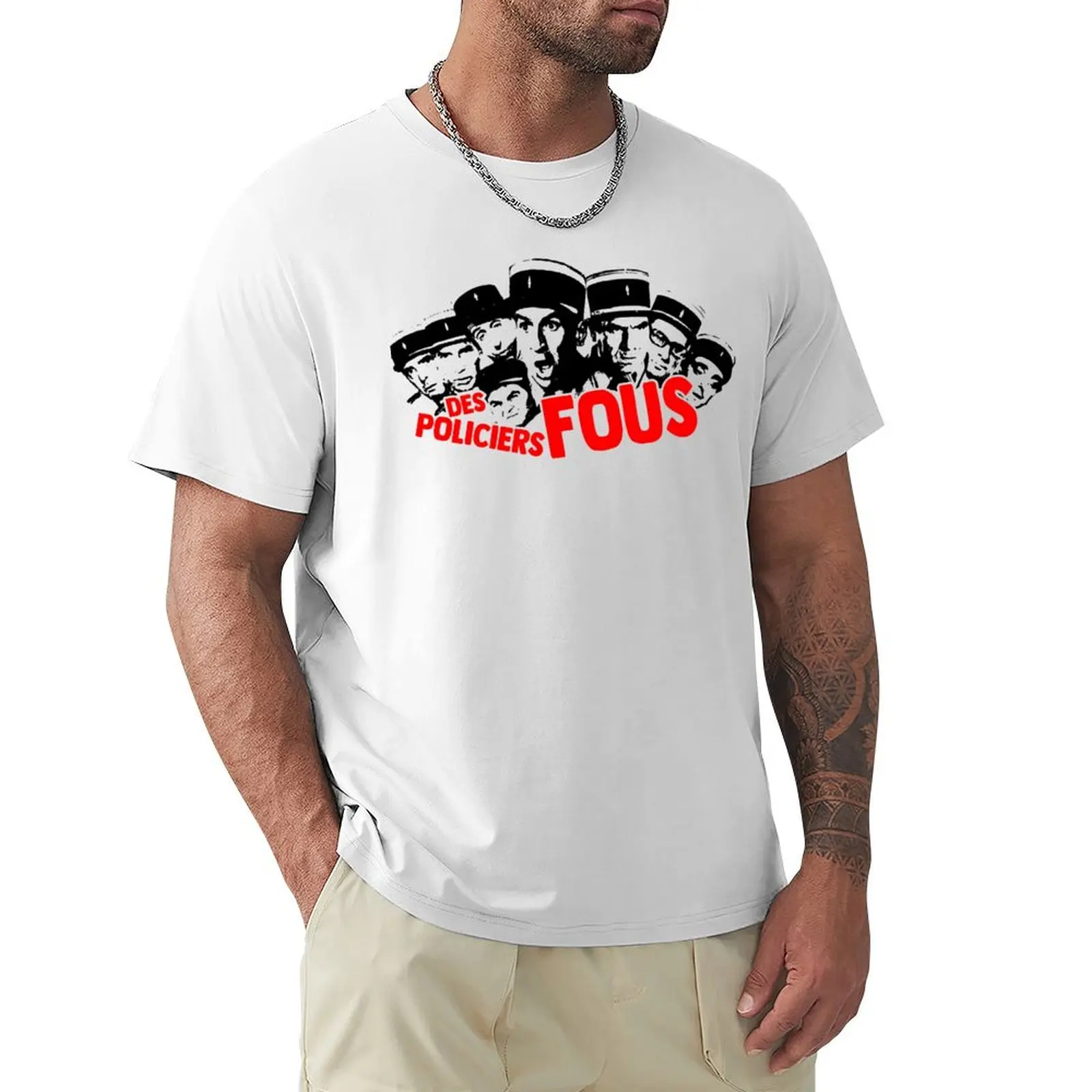 Mens Womens Louis De Funès Funes Crazy Cops Des Policers Fous Vintage Retro T-Shirt plus sizes for a boy mens t shirt graphic