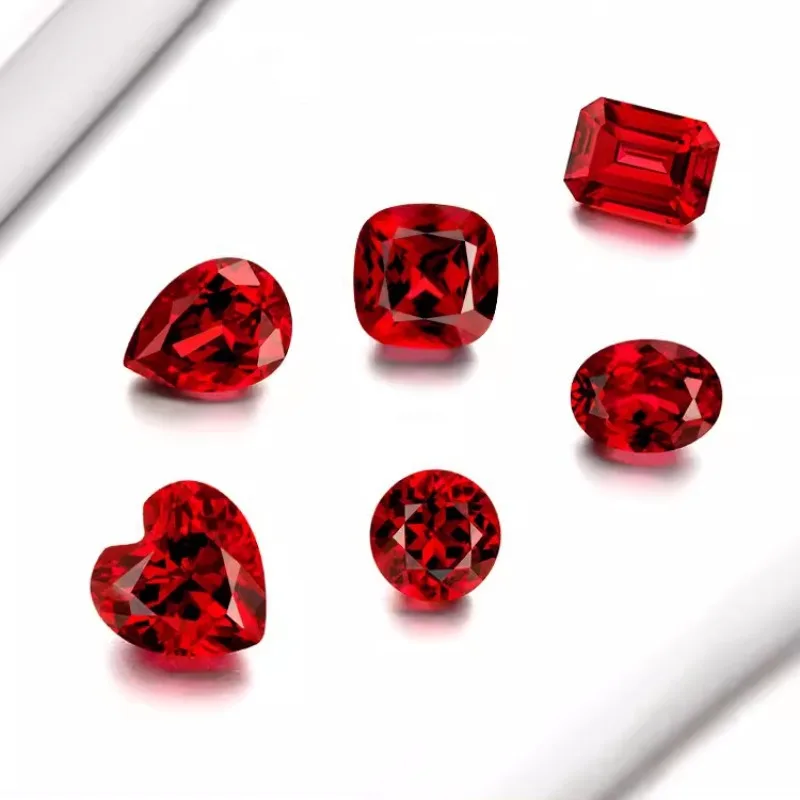 

Wuzhou Artificial Gemstone Laboratory Regenerated Pigeon Blood Red Loose Stone Ring Gemstone Jewelry Inlay Ruby