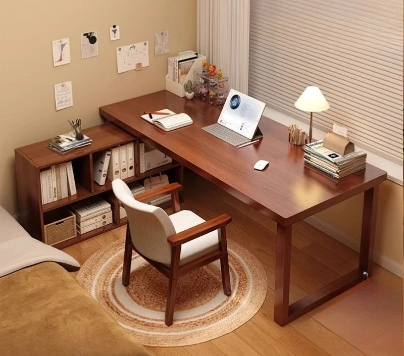 

Corner desk 7-shaped bookcase integrated household girls bedroom bedside computer table corner desk
