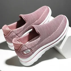 Spring and Summer New Breathable Mesh Sports Shoes Women's Comfortable Soft Flat Bottom Non-slip Wear-resistant Casual Shoes