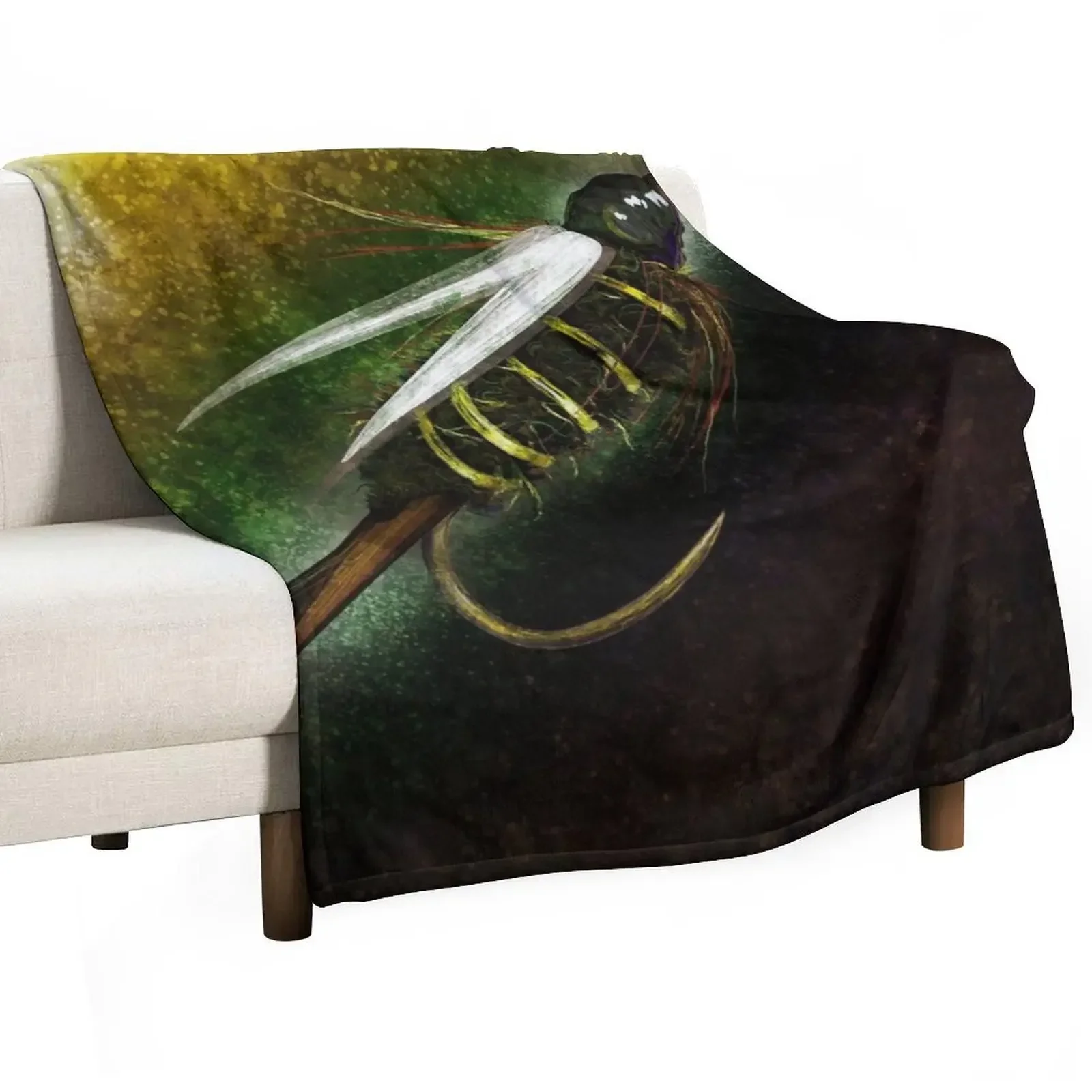 

Prince Nymph Fly Fishing Illustration Throw Blanket Personalized Gift For Decorative Sofa Blankets