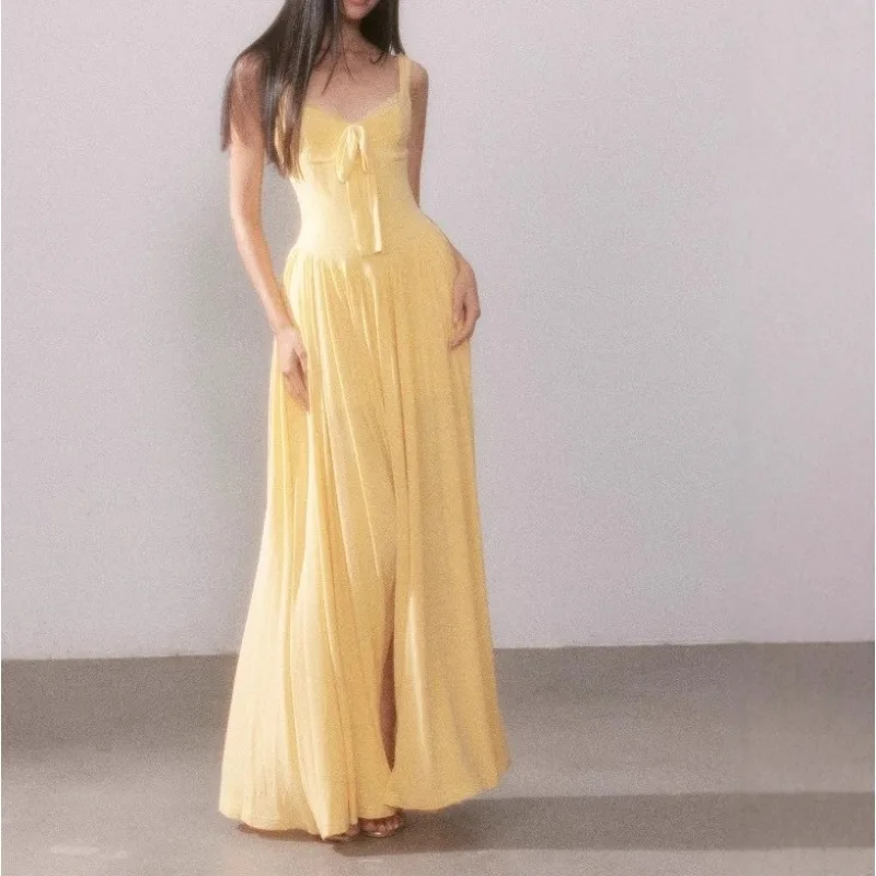 

2026 New Cloud Morning Mist Inspired Muse Coat French Lace Knitted Suspender Slit Dress