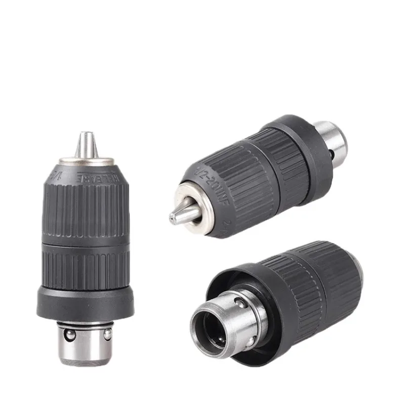 2.0-13mm 1/2-20UNF Keyless Drill Chuck, 3-Jaw Hand-Tight Drill Chuck for Electric Drill, Power Tool Accessory