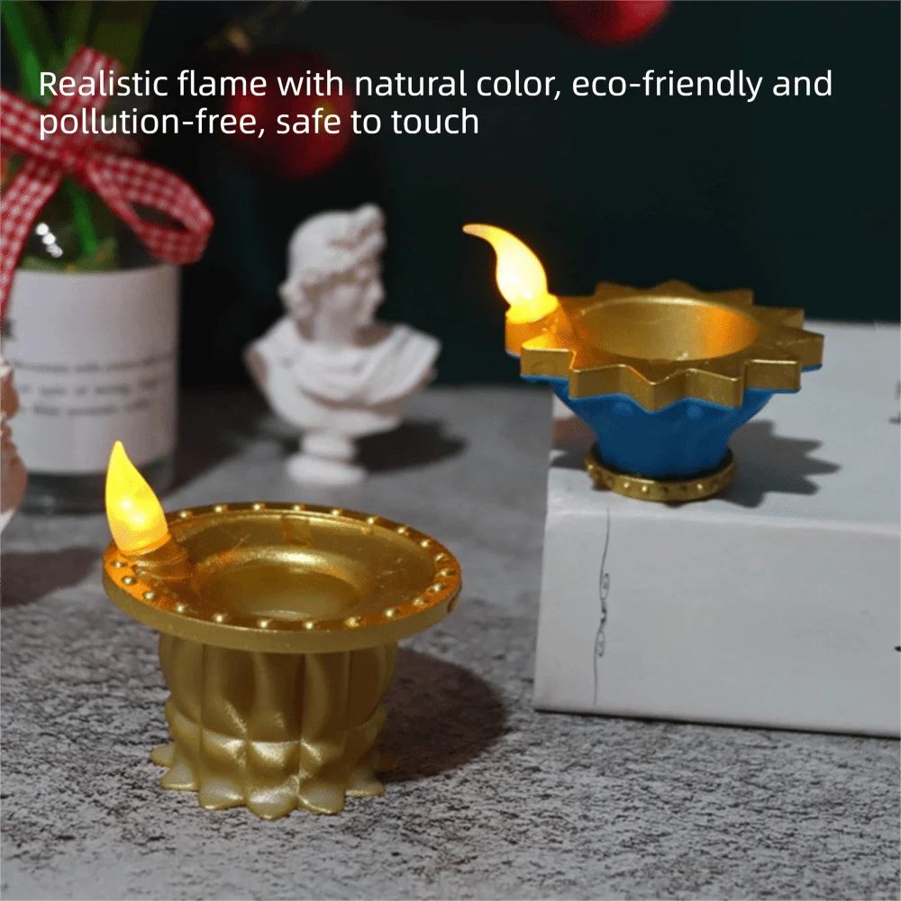Rainproof Diwali LED Candle Lamp Waterproof Water Sensor LED Flameless Floating Lanterns Romantic Simulation
