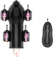 Glans Training Tool Penis Vibrator Glans Stimulator with 5 Bullet Vibrators 12 Vibration Modes Penis Head Massager Male Masturba