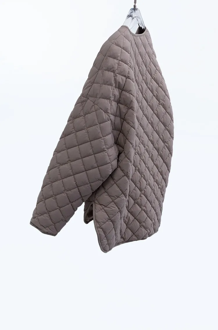 Large-Scale Turtle Back Style 90% White Duck down Lightweight Classic Quilted Pattern down Jacket 2025 Autumn Winter New Top
