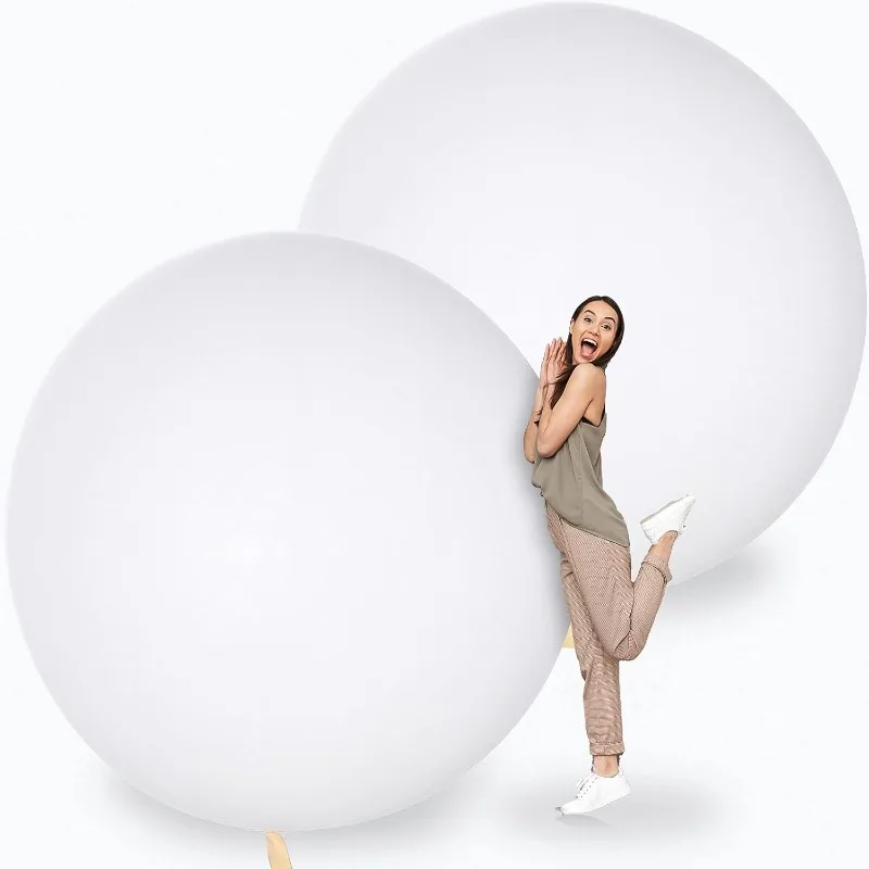 2 72-Inch Giant Latex Round Balloons Large Balloons Birthday Party Wedding Engagement Decorations Colorful