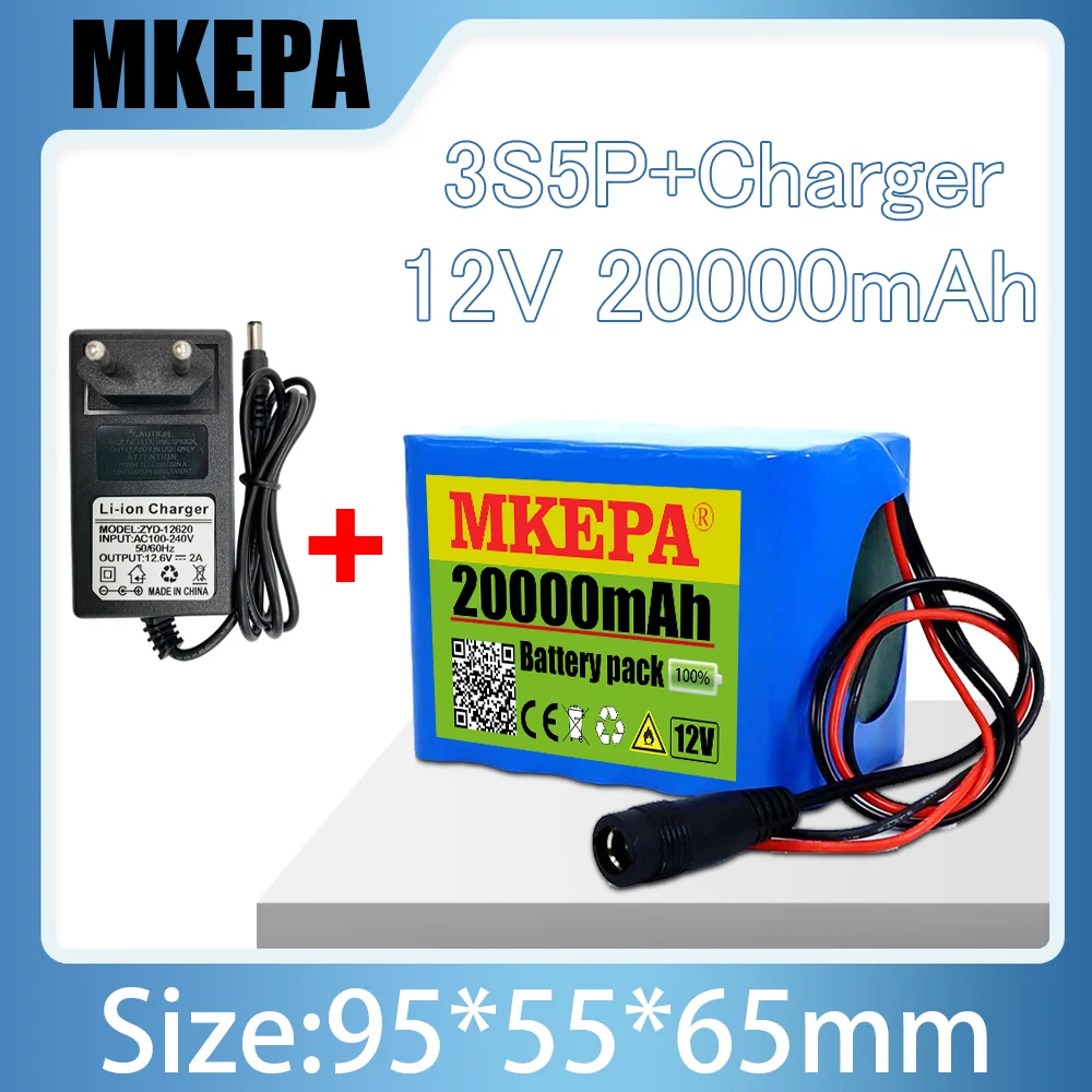 

NEW 12 V 20000mAh large capacity 18650 lithium battery protection board 12,6 V 3s5p 20000mah capacity + 12.6V 2A charger