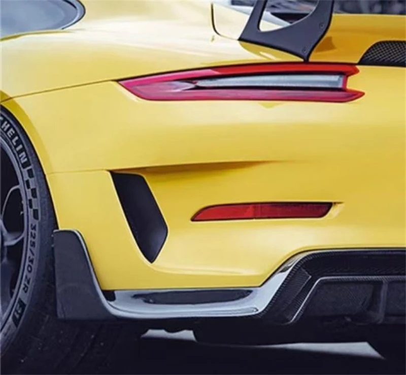 For Porsche 992 911 2018 2019 ReaI Carbon Fiber Bumper Rear Lip Spoiler Kit