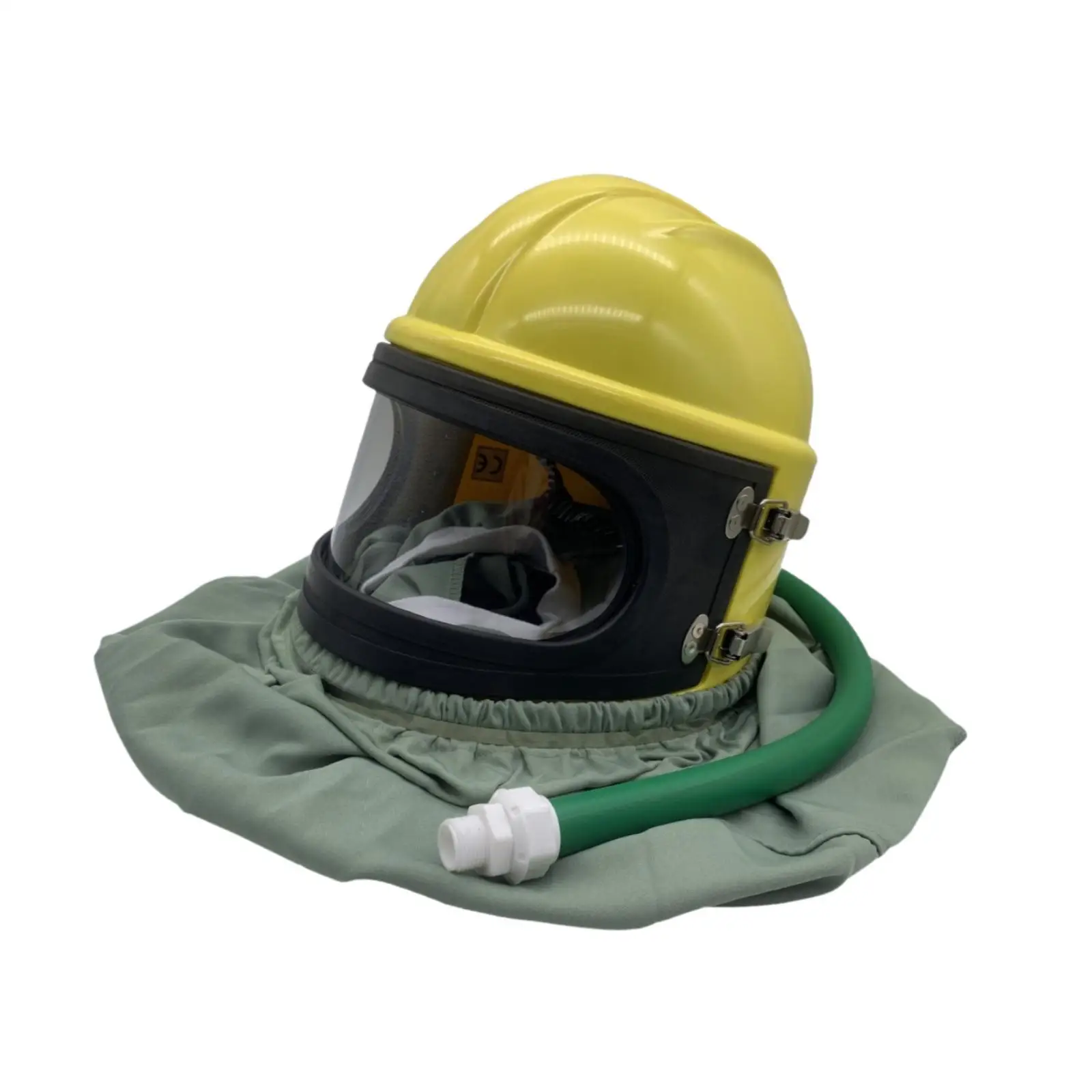 Sandblasting Helmet with Breathing Tube Comfortable Adjustable Air Feeding Sand Blast Helmet for Sandblasting Spraying Sanding