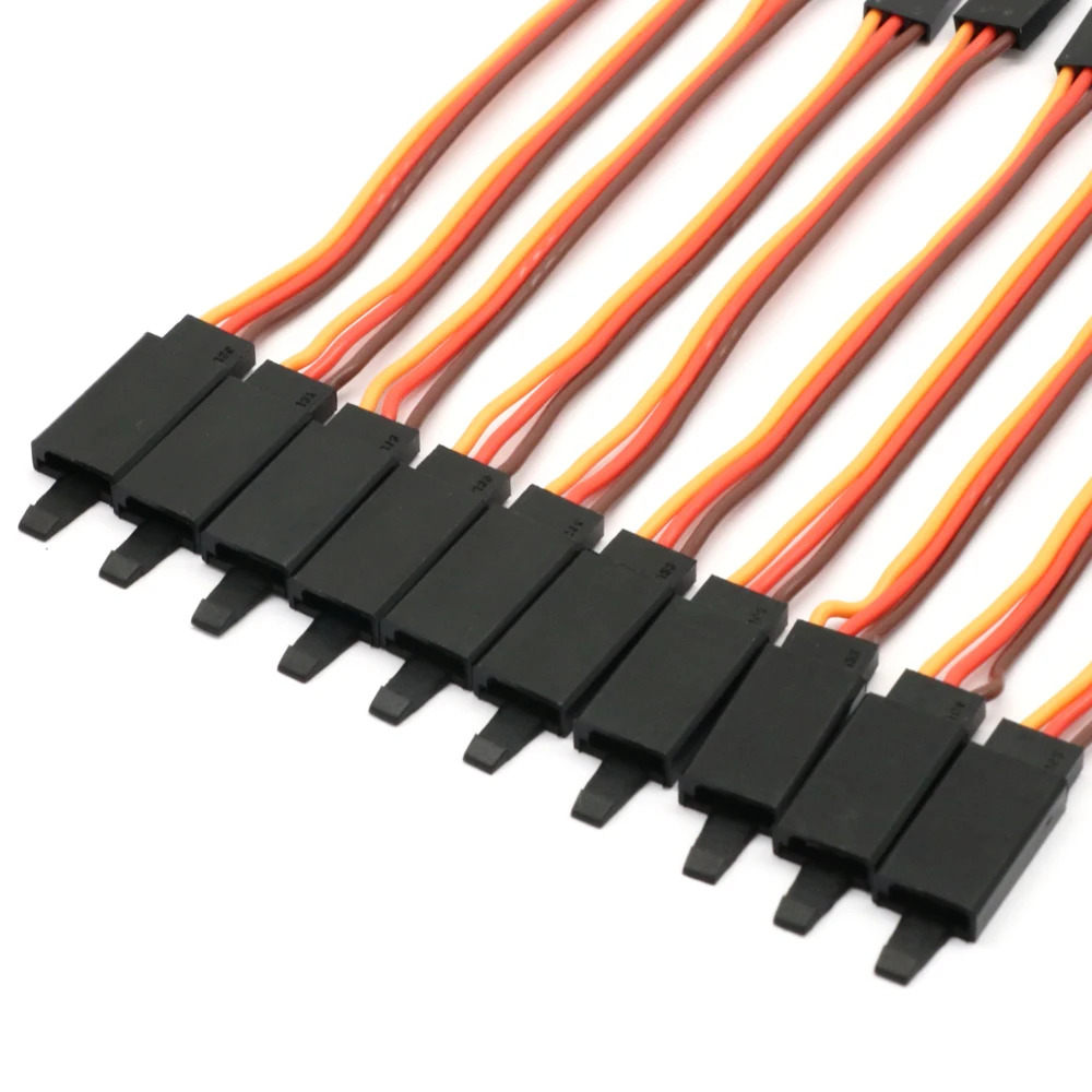 10 Stück 100 / 150 / 200 / 300 / 500 / 1000mm Anti-Verlust 60-adriger Servo-Verlängerungskabel für RC Futaba JR Stecker auf Buchse – Detail 9