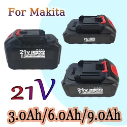 Lithium-ion 21V 3000/6000/9000mAh Rechargeable Power tool Battery Suitable for Makita Cordless Electric Wrench Car impact wrench