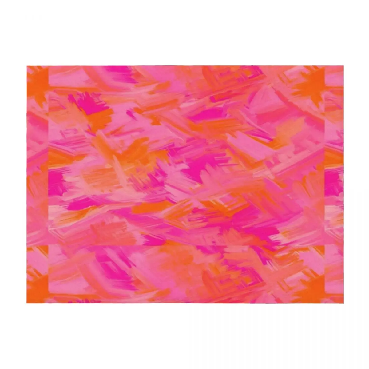 

Hot Pink and Orange, Brush Strokes, Abstract Throw Blanket Comforter For Sofa Thin for babies Softest Blankets