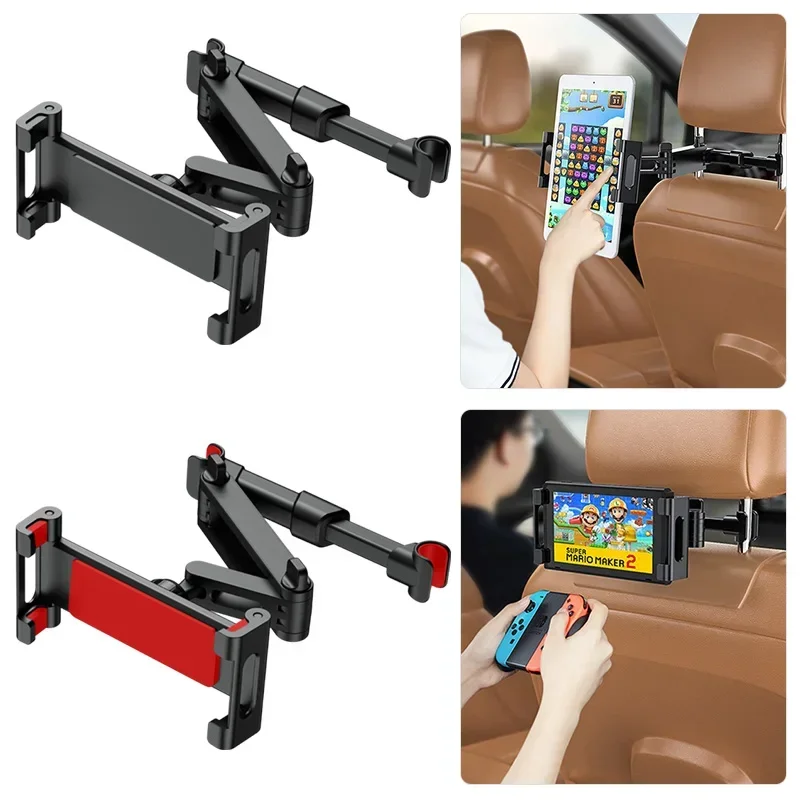 Car Tablet Holder Headrest Tablet Mount Headrest Stand Mounting Bracket Cradle Compatible For Phone Tablet 4.7-12.9