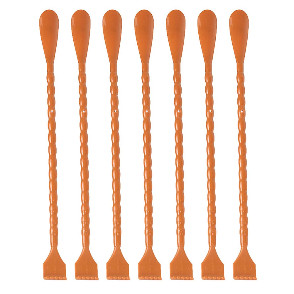 

2Pcs 2 in 1 Shoe Horn Back Scratcher Combo Premium PP Material Long Handle Easy Carry for Home Office Travel Gift Idea Brown