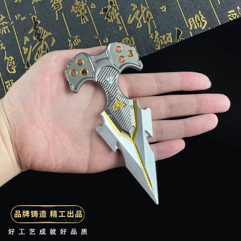 15 ซม./5.91in Arena Breakout เกมอุปกรณ์ต่อพ่วงฟันเย็นมีดอาวุธโลหะอุปกรณ์รุ่นเครื่องประดับ Props Graffiti Sharp ใบมีด