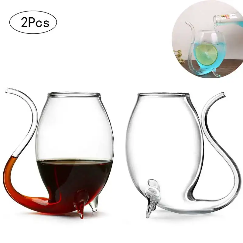 

2Pcs Creative Halloween Wine Glass Whiskey Beer Cocktail Juice Glass Cup With Straw Home Kitchen Bar Party Drinkware 300ml