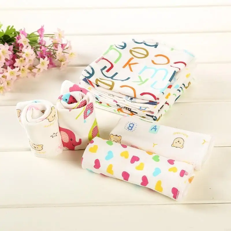 

Y88D 6PCS/SET NewBorn Gauze Muslin Square Cotton Handkerchief towel Bath Wash Baby