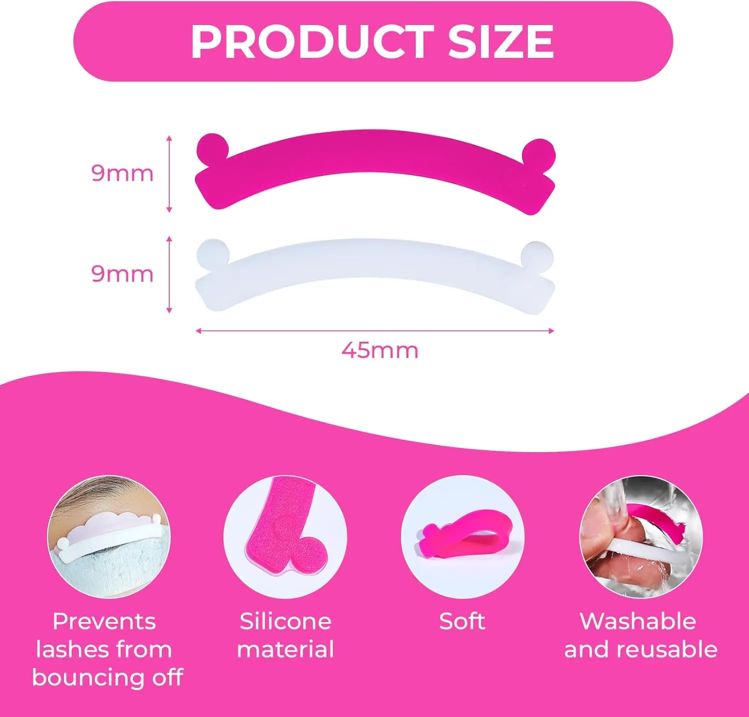 PERMANIA Lash Lift Ribbon 4Pcs Silicone Eyelash Rods Ribbon Soft Colorful Lash Lift Tool Flexible Perm Roller Multi-Functional