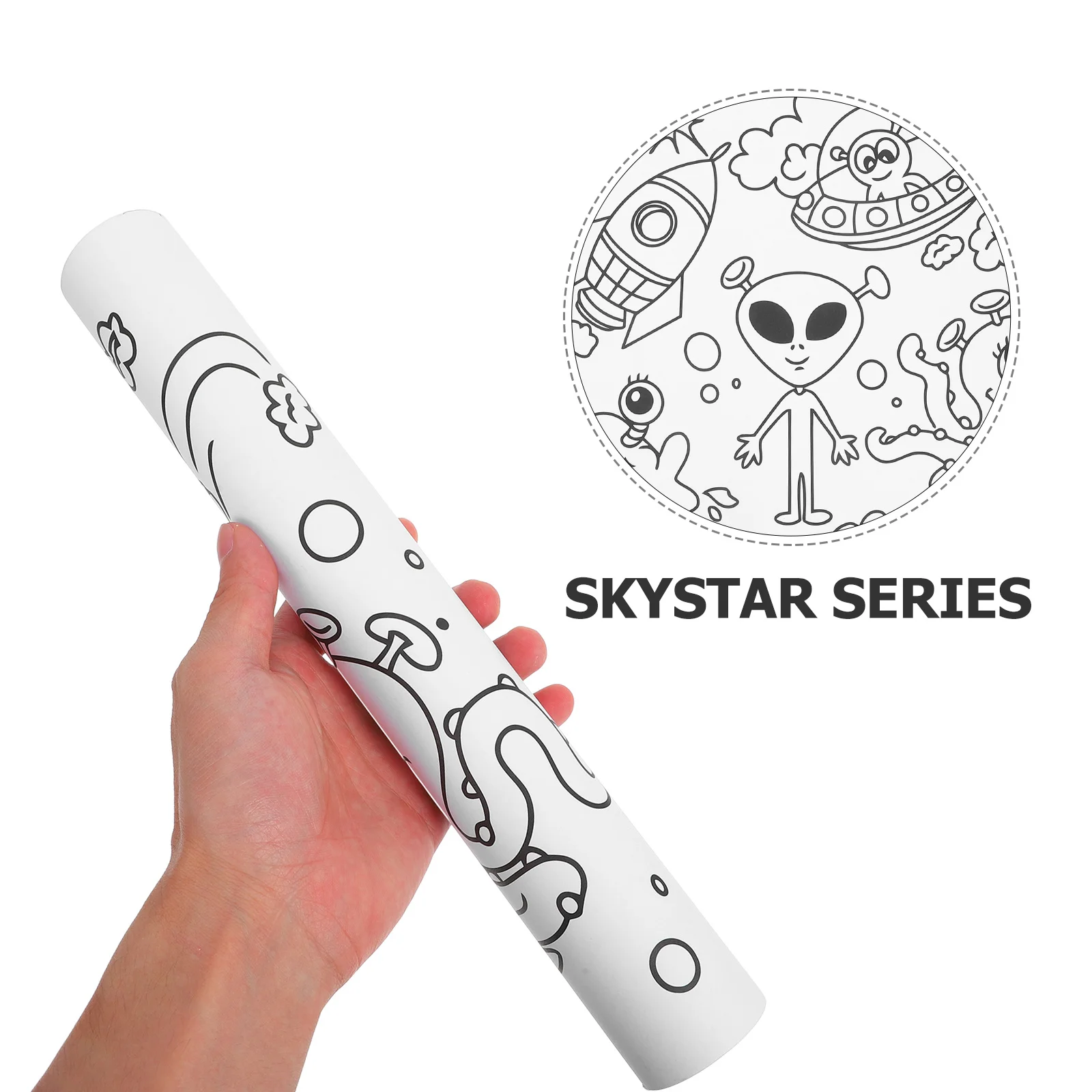 Kinder-Graffiti-Zeichenrolle, Dinosaurier-Thema, große, wandfreundliche Malpapierrolle, einfaches Ausmalen für kreative Kunst früh